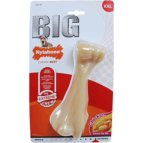 Nylabone dura mâcher des morsures dures, gros os de bœuf