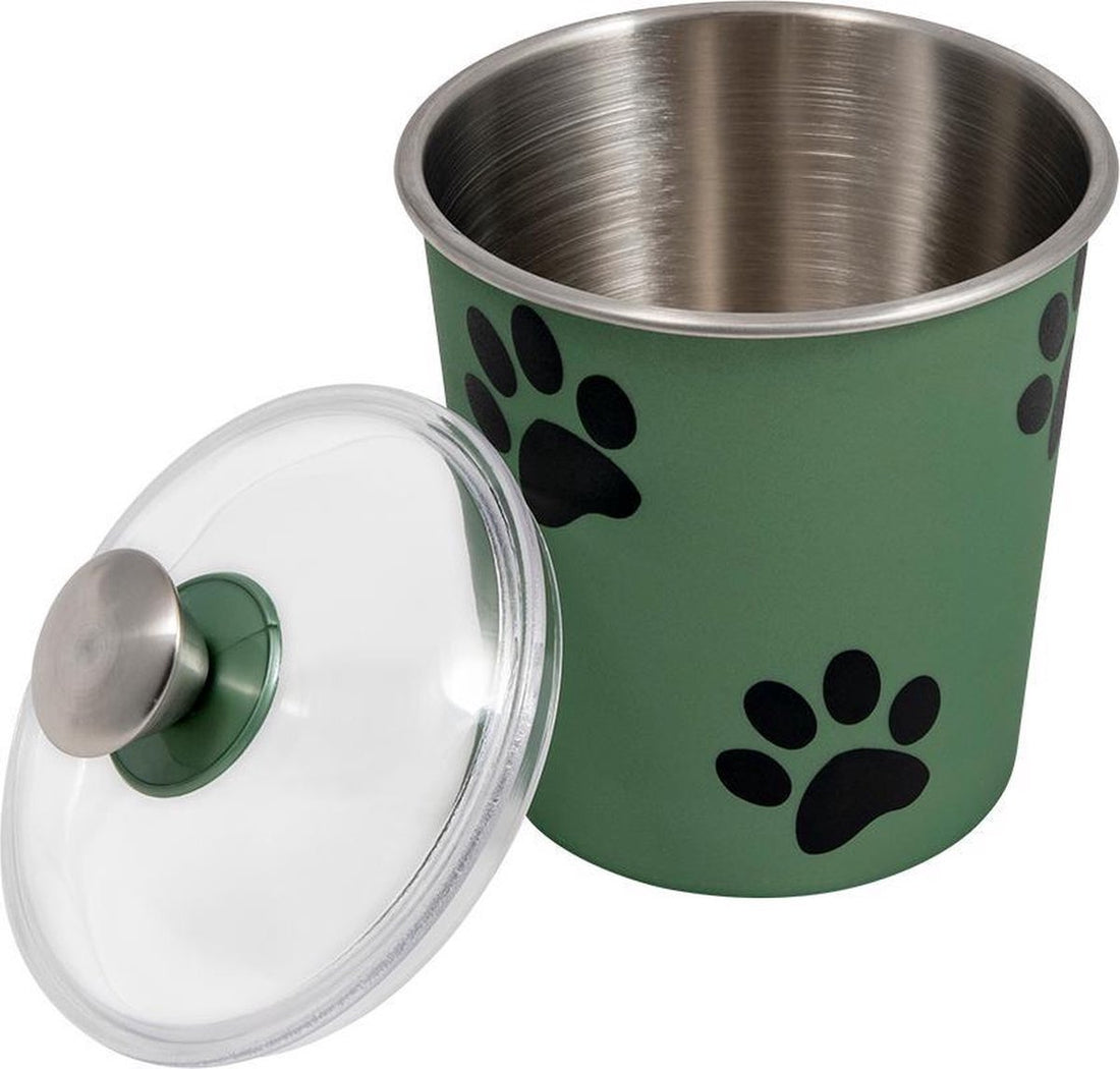 Jack and Vanilla Inox Koekjestrommel Groen-1,9L Ø16 x 20,5 cm