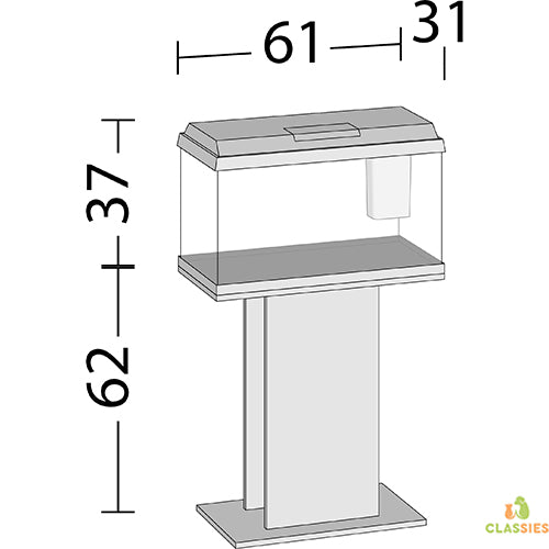 Aquarium Juwel Primo - 61 x 31 x 37 cm - 60 L - Noir