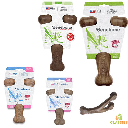 Benebone knaagspeelgoed Wishbone in verschillende maten en smaken
