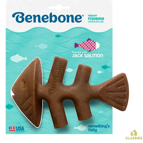 Benebone - fishbone - knaagspeelgoed kleine tot grote hond - 4 maten Classies