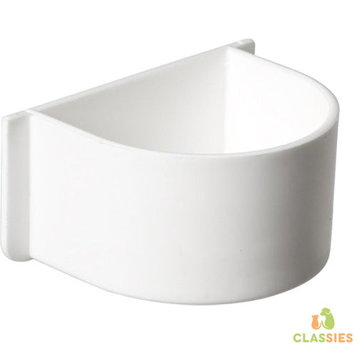 Papageien-Futterspender - Weiß - 11 x 8,5 x 6,5 cm