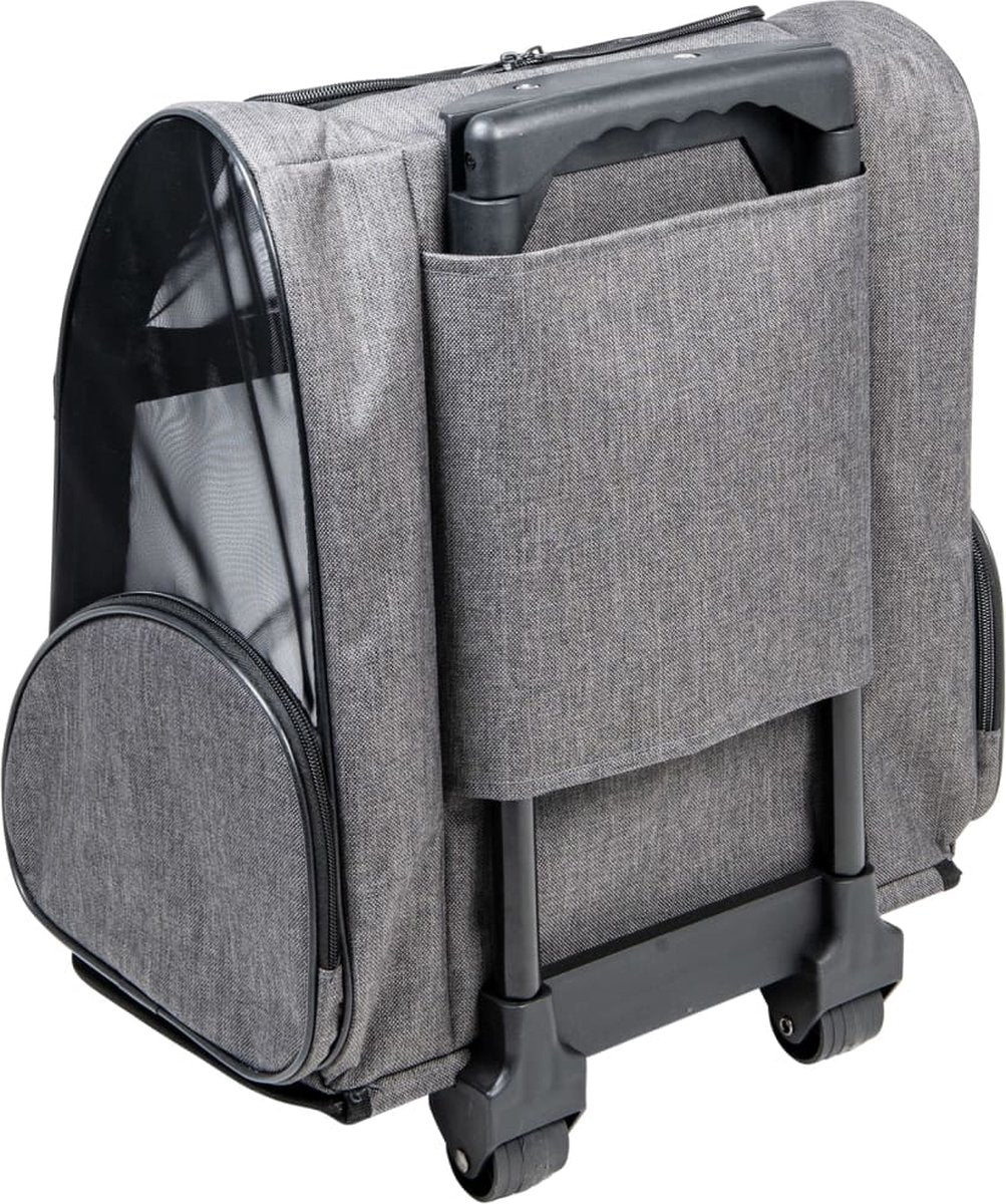 Jack and Vanilla trolley draagtas 40 x 26 x 40 cm grijs-zwart