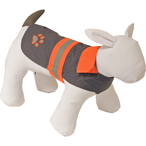 Regenjas safety reflecterend grijs - oranje