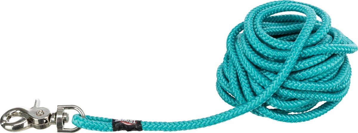 Trixie Sleeplijn Rond Met Trigger Snap Haak - Oceaan Blauw - ø 0,6 cm - 10 meter