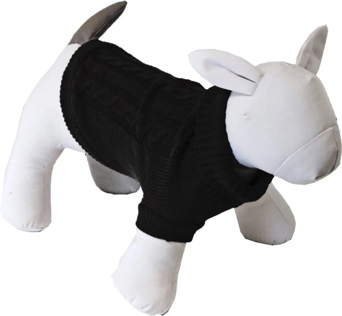 Boony dog fashion honden kabeltrui zwart Zoemshop
