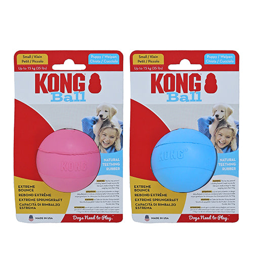 Kong hond Puppy Ball met gat, small. (Ø 6 cm)