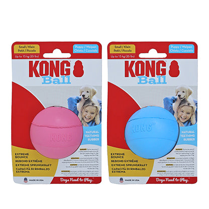 Kong hond Puppy Ball met gat, small. (Ø 6 cm)