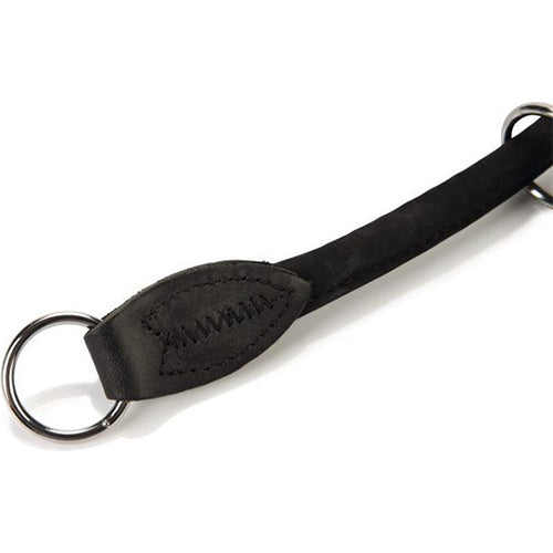 Beeztees Buffalo Leren Sliphalsband met Stop - Zwart - 45 cm x 10 mm