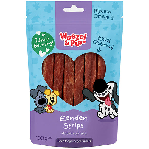 Woezel &amp; Pip eenden strips 100 gram