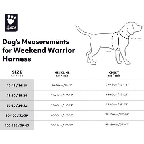Hurtta Weekend Warrior Honden Harnas - Kleur: Currant Paars - Borstomvang: 100 - 120 cm