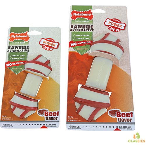 Nylabone dura mâcher des mordeurs durs en cuir brut de bœuf