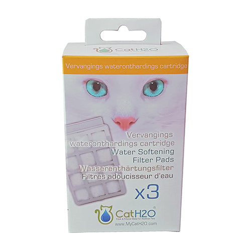 Cat H2O en Dog H2O filtercardridges met waterontharder voor waterbak, pak a 3 stuks