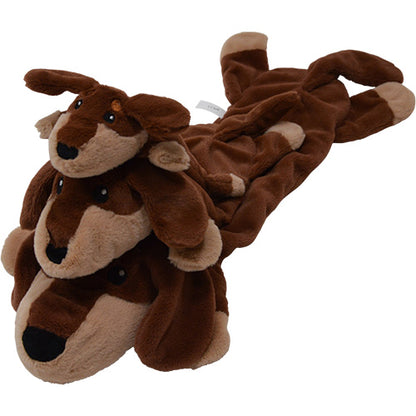 Animal Boulevard Classic Hondenspeelgoed - Woofles Knuffel Flattie Teckel met Crunchy - Verkrijgbaar in 3 maten