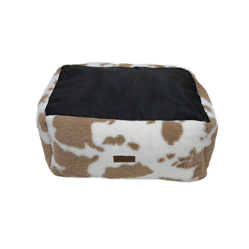 Animal Boulevard Cow Plush Hondenmand – Super zachte Mand met Uitneembaar Kussen en Anti-Slip Bodem - Verkrijgbaar in 3 maten