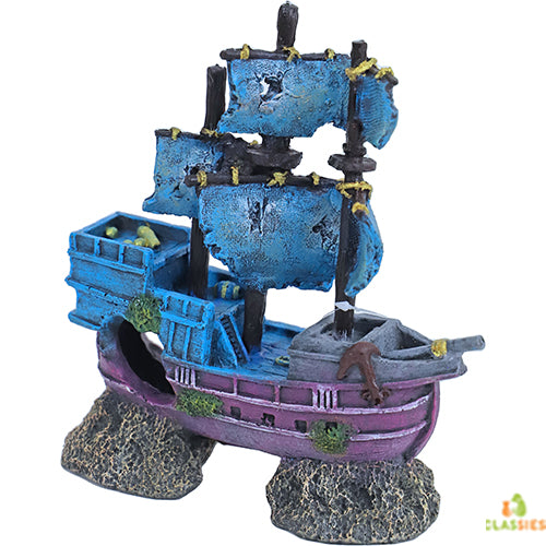 Boon Aqua Deco Ornament Gezonken Galjoen Met Gaten 18 cm