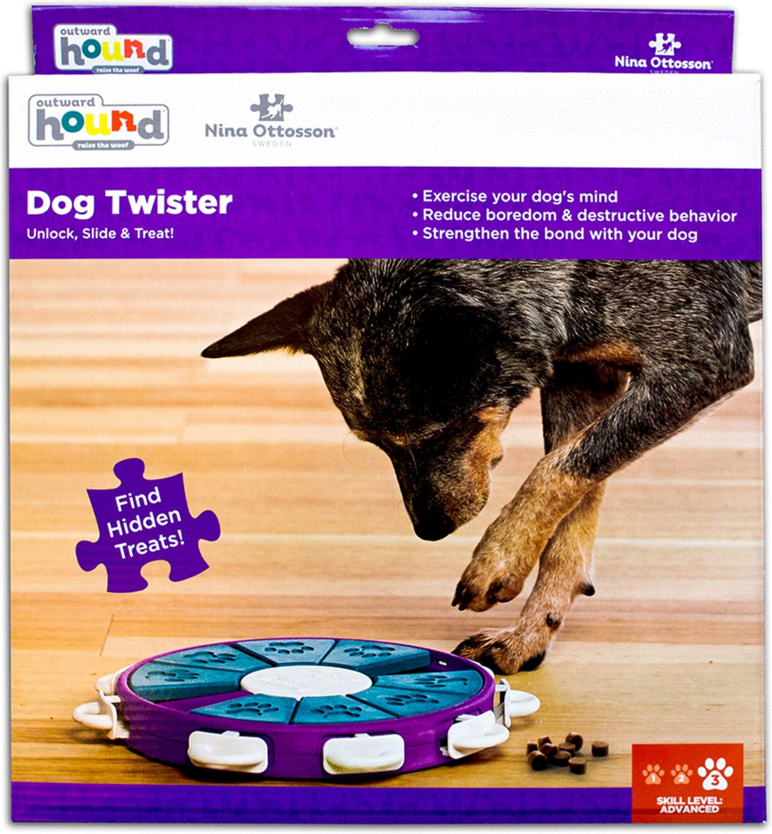 Nina Ottosson - Dog Twister - Hondenspeelgoed Intelligentie - Anti-schrok speelgoed