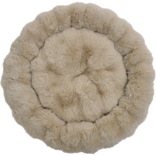Jack and Vanilla HUSH Rond Hondenkussen/ Kattenkussen Beige - Maat M: 60x60x16 cm