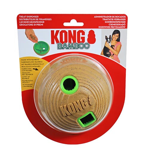 Kong hond Bamboo feeder ball,  speelbal medium.