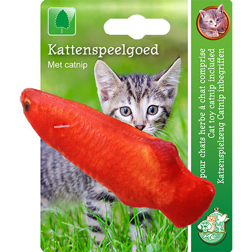 De Boon - Kattenspeelgoed - Vis met Catnip - Oranje - 11 cm