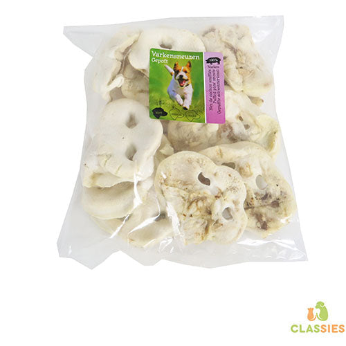 Natuurlijke Snack Varken - Gepofte Varkensneuzen Klein - 250 gram