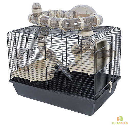 Interzoo Hamsterkooi Galaxy - Zwart - 58,5 x 39,5 x 35 cm Classies