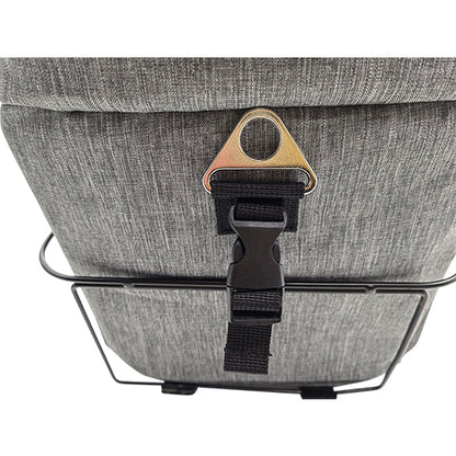 Animal Boulevard Travel Fietsmand &amp; Draagtas Voor Achteraan - Grijs - 32x48x45 cm