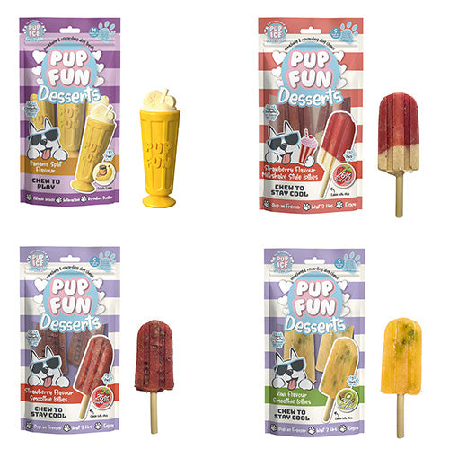 Pup Fun Desserts Hondenijs - Smakelijke Toetjes of Ijsjes voor uw Hond - Verschillende Varianten