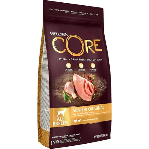 Wellness Core Grain Free Dog Senior Original Kalkoen&Kip - Hondenvoer - 10 kg Wellness Core Grain Free Dog Senior Original Kalkoen&Kip - Hondenvoer - 10 kg