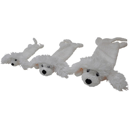 Animal Boulevard Classic Hondenspeelgoed - Woofles Knuffel Flattie Poedel met Crunchy - Verkrijgbaar in 3 maten
