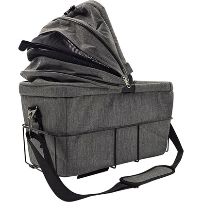 Animal Boulevard Travel Fietsmand &amp; Draagtas Voor Achteraan - Grijs - 32x48x45 cm