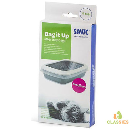 Savic Bag it Up Maxi - Sacs à litière pour chat - 55x43x0,01 cm - 12 pièces