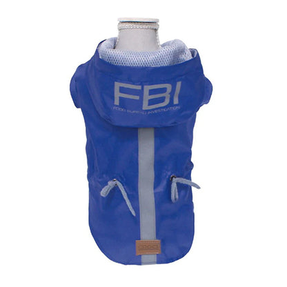 Croci - Hundemantel Regenmantel - Vancouver FBI Wasserdicht Rot - Blau