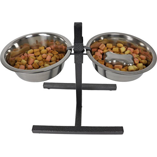 Voederstandaard H-model met  slowfeeder bot hamerslag 24 cm