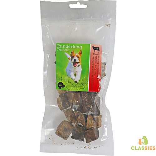 Natuurlijke Snack Rund - Runderlong Trainers 50 gram