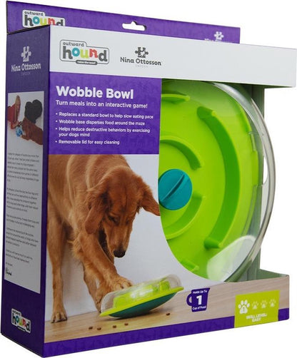 Nina ottosson wobble bowl groen 30 x 30 x 9 cm