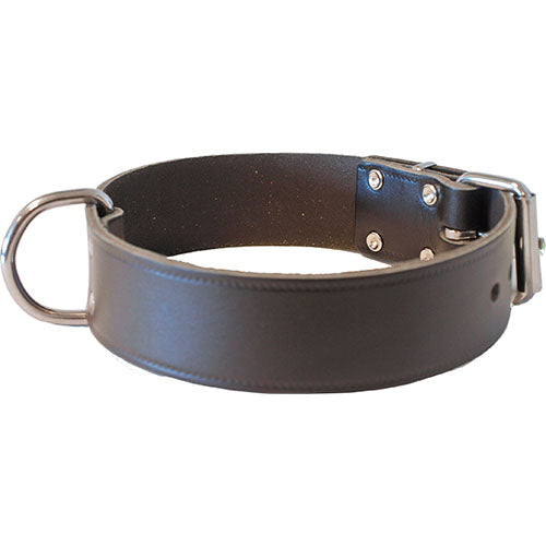 Boon Dog Fashion Leren Halsband - Donkerbruin - 40 mm/70 cm