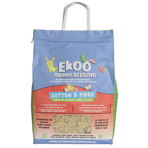 Ekoo Animal Bedding Cotton &amp; Fibre Bodembedekking - 30 Liter