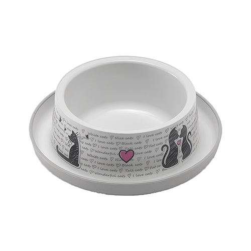 Moderna Trendy Dinner Voerbak - Cats in Love - 16 cm