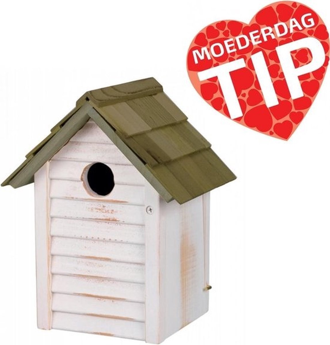 Trixie nestkastje huisje hout wit