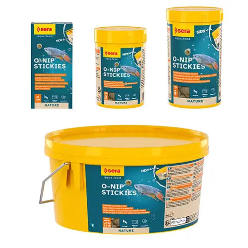 sera O-Nip Stickies - Kleeftabletten voor siervissen als snack - Verkrijgbaar in 4 maten 2ee89c-2
