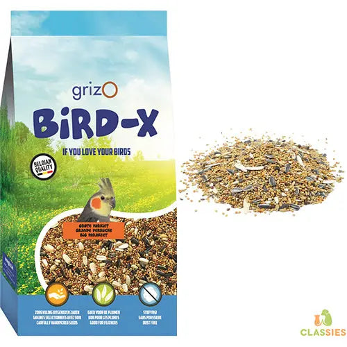 Vogelvoer Bird-X Grote parkietenmengeling 1 - 2,5 - 5 - 20 kg Classies