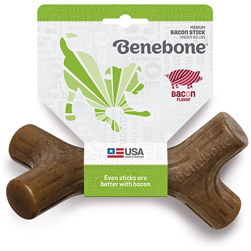 Benebone kauwspeelgoed Baconstick in 4 maten