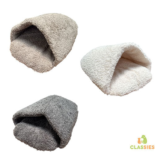 Animal Boulevard CURL PLUSH Grot - Slaapzak/ Snuggle Nest - Maat XS: 60x53x50 cm - Verkrijgbaar in Wit, Grijs of Beige Classies