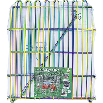 Konijnenren/ Cavia Ren - Draadren 6 delig Multicolor - 6 panelen van 67×60 cm