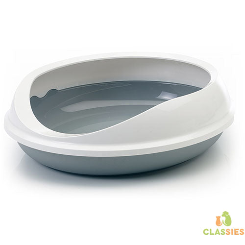 Savic Figaro Katzentoilette, Grau/Weiß, 55 x 48,5 x 15 cm