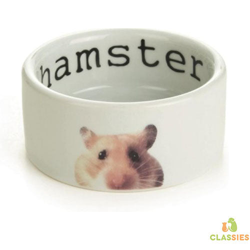 Beeztees Snapshot Hamster - Bol à Nourriture en Céramique - 7,5x4 cm