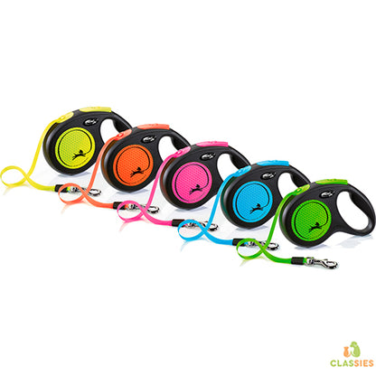 Flexi ruban rétractable flashy New néon - réfléchissant