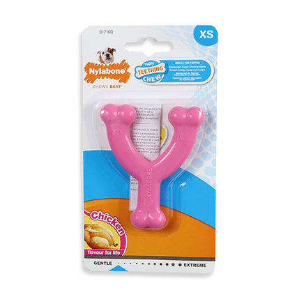 Nylabone Puppy wishbone dentaire ou os xs poulet