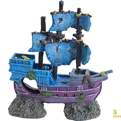 Boon Aqua Deco Ornement Galion Englouti Avec Trous 18 cm